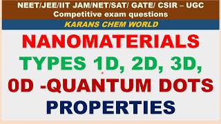 NANOMATERIALs size 1D 2D 3D 0D QUANTUM DOT PROPERTIES QUANTUM CONFINEMENT optical Band gap color [upl. by Eissirc]