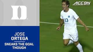 Dukes Jose Ortega Sneaks A Goal Through The SMU Defense [upl. by Nefen]