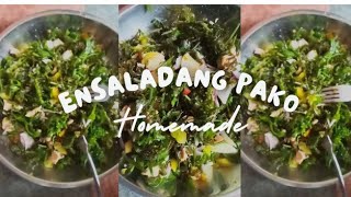 Homemade Ensaladang Pako wSalted Eggeasyvegetables yummyfoodiehomemadedelicious [upl. by Arym]