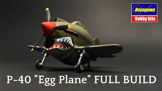 Hasegawa P40 Warhawk Egg Plane  FULL BUILD [upl. by Kessia137]