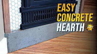 Making an Easy Concrete Fireplace Hearth [upl. by Trill440]