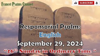 Responsorial Psalm September 29 2024English26th Sunday in Ordinary Time [upl. by Damick892]