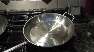 Season your stainless steel pan the fastest way [upl. by Akessej]