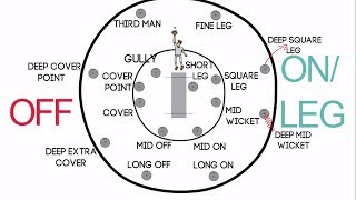 Fielding Positions in Cricket for Right Handed Batsman  Long ONOFFMid WicketFine LegSquare Leg [upl. by Etienne130]