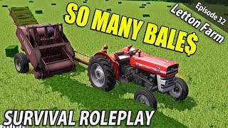 MORE BALES THAN I BARGAINED FOR  Survival Roleplay  Letton Farm  Ep 32 [upl. by Orwin174]