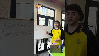 The prediction of football matches by CELTs student Riad Asgarov bayern youtubeshorts arsenal [upl. by Nosaj]