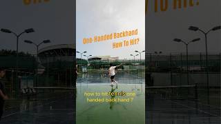 Tennis OneHanded Backhand onehandedbackhand tennisbackhand tenniscoach tennisgrip tennislesson [upl. by Anyl]