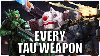 Every Single Tau Weapon EXPLAINED By An Australian  Warhammer 40k Lore [upl. by Harte]