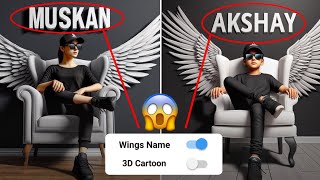 How To Create 3D Ai Wings Name Image  Trending Wings Name Video Editing  Bing Image Creator [upl. by Gino966]