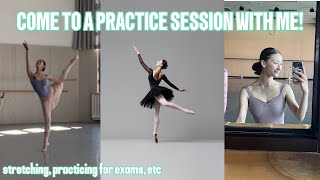 COME TO A PRACTICE SESSION WITH ME  stretching practicing for exams etc [upl. by Erehs950]