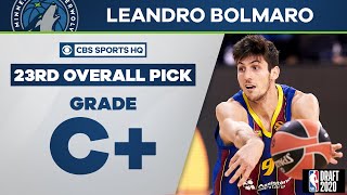 Timberwolves select Leandro Bolmaro with 23rd overall pick via UTA  2020 NBA Draft CBS Sports HQ [upl. by Aicitan]