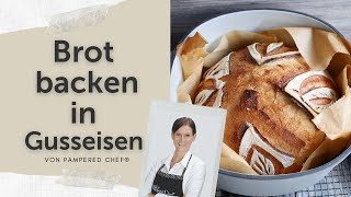 Brot backen im gusseisernen Topf von Pampered Chef [upl. by Travax]