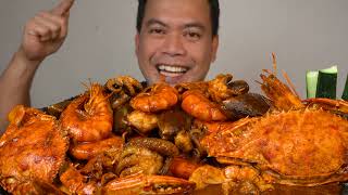 SPICY SEAFOOD MIX  ALIMASAG  TIGER PRAWNS  PUSIT  BABY OCTUPOS  TAHONG [upl. by Corron]