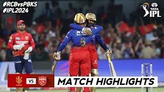 RCB vs PBKS 6th Match IPL 2024 Highlights  IPL Highlights 2024  RCB vs PBKS highlights today [upl. by Anoi]