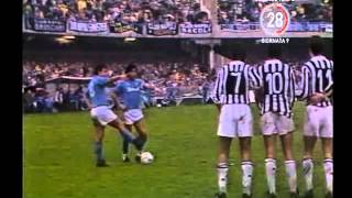 NapoliJuventus 10 3111985 La punizione di MARADONA  Radiocronaca di Enrico Ameri [upl. by Alael]