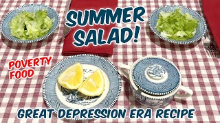 Summer Salad ☀️ Great Depression Era Recipe  Poverty Food  Only 3 Ingredients [upl. by Hecker]