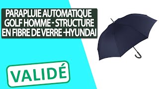 Avis Parapluie à ouverture automatique avec Structure en Fibre de Verre Parapluie Homme Golf [upl. by Amby501]