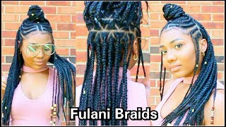 FULANI BRAIDS HAIR TUTORIAL [upl. by Oranneg945]