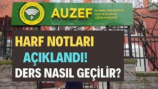 AUZEF İstanbul Üniversitesi Final Sınavı Harf Notları Açıklandı Harf Notları Neyi İfade Ediyor [upl. by Lyall448]