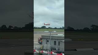 Easyjet landing at Bristol airport  aviation easyjet shorts subscribeairbus planes airport [upl. by Luapnhoj]