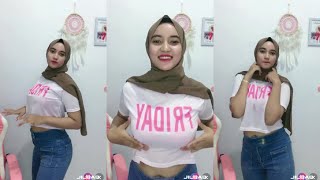 BIGO LIVE JILBAB CANTIK PEMERSATU BANGSA REKOMENDASI HIJAB SIMPLE STYLE 76 [upl. by Atinek487]