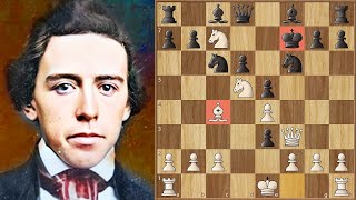 The Attack is Now Irresistible  Anderssen vs Morphy 1858  GAME 9 [upl. by Stormi700]