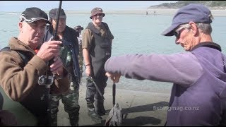 Salmon Fishing at the Waimakariri River Mouth Canterbury New Zealand [upl. by Rolyt274]