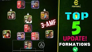 TOP 5 BEST FORMATIONS UPDATE IN EFootball 2024 Mobile  4123 Formation EFootball 2024 [upl. by Myron]