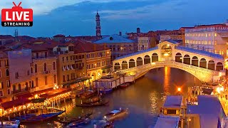 🔴 Venice Italy Live Cam  Rialto Bridge in Live Streaming from Palazzo Bembo  Live Webcam  ライブカメラ [upl. by Hirasuna]