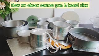 How we decide cake pan amp board  Now no more confusion a complete guideline [upl. by Franklyn]