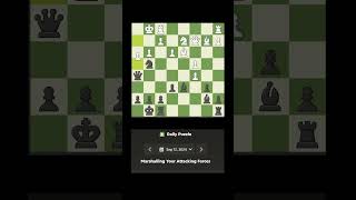 chesscom daily puzzle 20240912 Marshalling Your Attacking Forces [upl. by Ahsek]