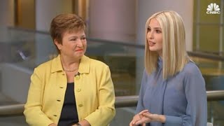 Watch CNBCs full interview with Ivanka Trump and IMF Director Kristalina Georgieva [upl. by Adliwa181]