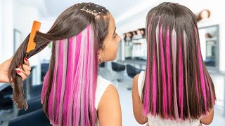 😱Mechas De Colores 🌈 Sin Dañar El Cabello De Tus Niñas Con Kanekalon [upl. by Heriberto936]