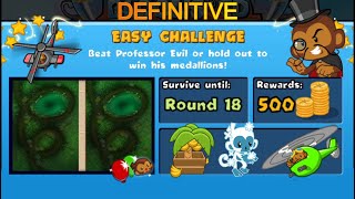 Bloons TD Battles Professor Evil Challenge in BTD Battles Easy [upl. by Muscolo880]