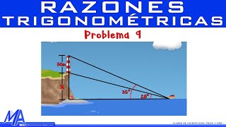 Razones trigonométricas  Solución de problemas  Ejemplo 9 [upl. by Emlen]