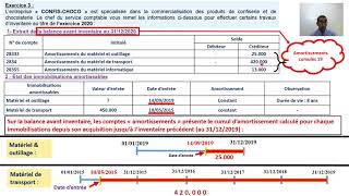 Les amortissements  EXERCICE 3 [upl. by Nnaynaffit]