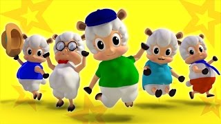 five little sheep jumping on the bed  nursery rhymes  kids songs  3d rhymes by Farmees [upl. by Enihpad228]