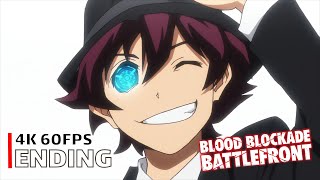 Blood Blockade Battlefront  Ending 【Sugar Song to Bitter Step】 4K 60FPS Creditless  CC [upl. by Ynabe926]