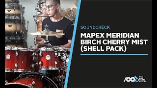 100 Batera Soundcheck  Mapex Meridian Birch Cherry Mist Shell Pack [upl. by Grochow]