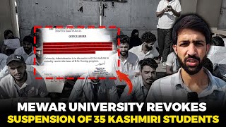 Mewar university revokes suspension of 35 Kashmiri students [upl. by Barbette]