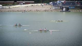 From above 2018 World Rowing Cup II LinzOttensheim Austria [upl. by Atrebla881]