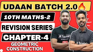 10th Maths 2  Chapter 4  Geometrical Construction  One Shot Live Revision  Udaan Batch 20 [upl. by Konyn]