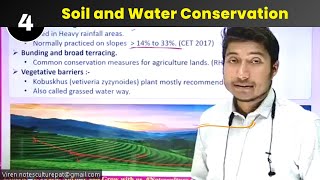 Class4 Agriculture Engineering SOIL AND WATER CONSERVATION  Free Questions PDF check Description [upl. by Bertrando534]