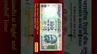 Banknotes Indian Rupee 🇮🇳💸🪙  20112018  Dated quotGandhi at Rightquot and quotWith New Rupee Symbolquot Issue [upl. by Hadwyn]