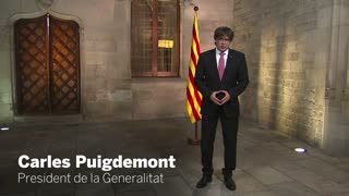 Mensaje de Puigdemont para la Diada  Catalunya [upl. by Carlos]