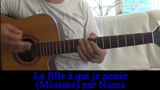 La fille à qui je pense Johnny Hallyday Miossec Cover guitarevoix Reprise 1966 et 1995 [upl. by Imorej]