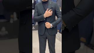 Wedding ke liye Matt Black Suit For Men wedding suit fashion shortsvideo viralvideo blazer [upl. by Suoinuj516]