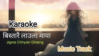 Bistarai Laula Maya Song of track with lyrics  Ft BijayDong  Urgen Dong  Music Karaoke [upl. by Tecu]