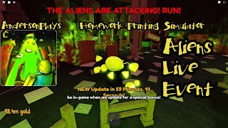 AndersonPlays Roblox 👽ALIENS Homework Printing Simulator  Aliens Live Event [upl. by Liederman]