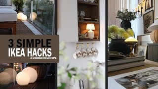 3 EASY IKEA HACKS  IKEA FADO HACK  IKEA BJÖRKSPIREA HACK  IKEA BAGGANÄS HACK [upl. by Hael402]